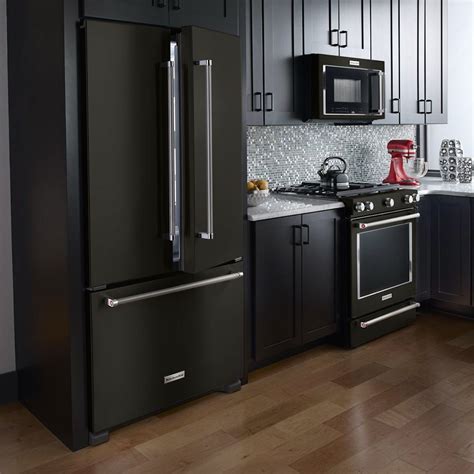 black kitchen appliances